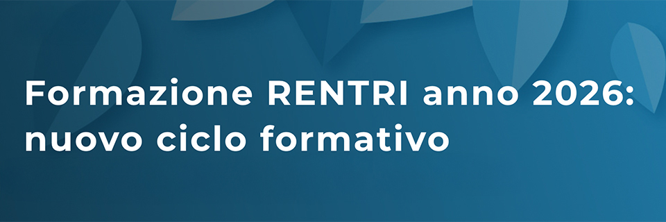 Nuovo ciclo formativo RENTRI 2026