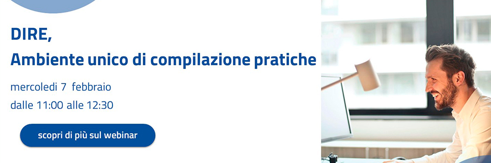 Webinar DIRE ambiente unico di compilazione pratiche (7 febbraio)