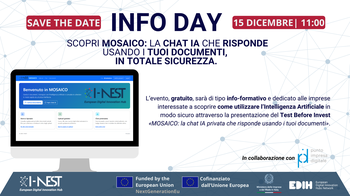 Info Day I-NEST - 15/12/25 ore 11.00: presentazione di AI Mosaico