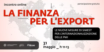 La Finanza per l'Export (31/05/2021 ore 11.00)