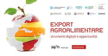 Webinar Export agroalimentare - strategie digitali e opportunità, 24/11/23