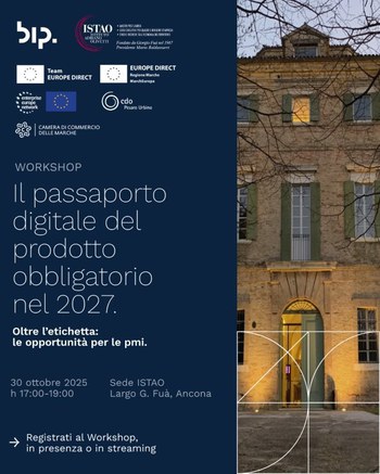 Workshop: "Passaporto digitale del prodotto, obbligatorio nel 2027", 30/10/2025, h.17.00