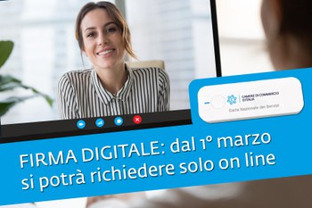 Firma digitale: richiedila on line e ti arriva direttamente a casa, dal 1° marzo 2024 il servizio sarà disponibile solo on line